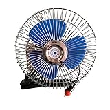 ALEKO CFD01 6 Inch 60 Strips Full-Seal 12V Clip-on Car Fan