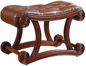 ZXG-Footstool Sofá de Cuero Taburete Taburete Sala de Estar Mesa de