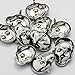 AutoM OEM Silver Color DIY 100pcs Punk Style Skull Head Fashion Design Studs Rivet Spike Leathercraft Nailheads