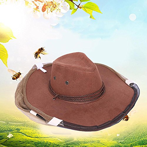 globeagle Anti Mosquito Mesh Hat, Beekeeping Beekeeper Cowboy Hat Mosquito Bee Insect Net Veil Face Protector - Thumbnail 3