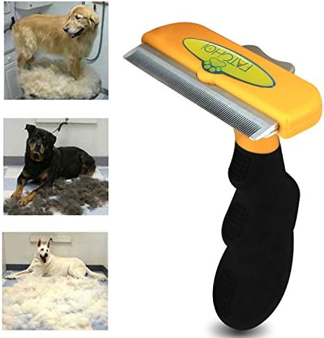 Dog &amp; Cat Brush For Shedding, Best Long &amp; Short Hair Pet Grooming Tool, Reduces Dogs and Cats Shedding Hair By More Than 90%, The Chirpy Pets Deshedding Tool