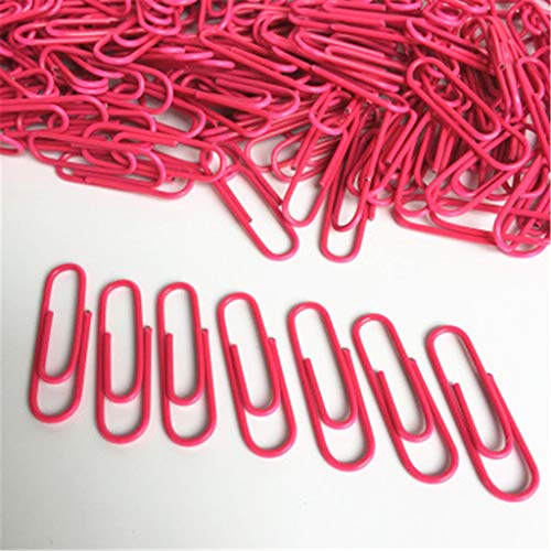 100Pcs Paper Clips Pulison Black Office Paper Clip School Supplies Study Article Assorted Sizes Hotpink Paperclips for Office School Clips and Personal Document