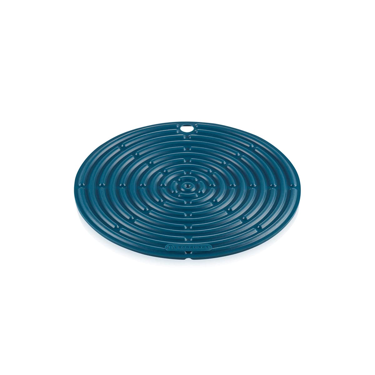 Le Creuset Cool Tool, Pot Holder/Trivet, Silicone, Round, 20 cm, Deep Teal, 93000230642200