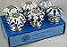 Jaipur Market 6 Count Decorative Ceramic Drawer Pull Knobs Blue and White