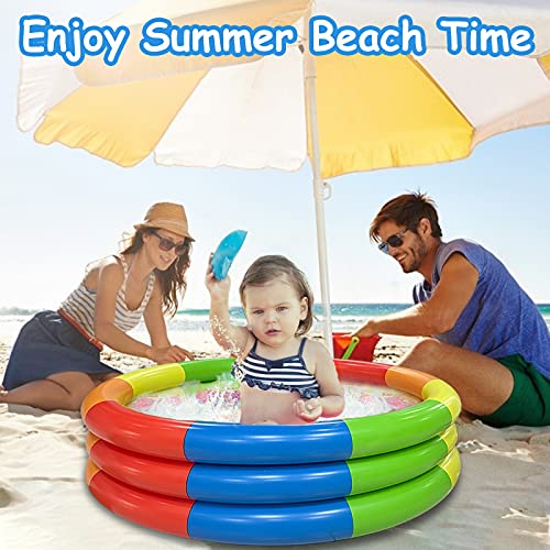 Inflatable Baby Pool, 36'' Rainbow Kiddie Pool, Inflatable Cooler Drink