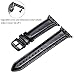 MAPUCE Compatible with Apple Watch Band 45mm 44mm 42mm for iWatch Bands Series 8, 7 6 SE 5 4 3 2 1, Genuine Leather Band Replacement Strap Wristband for Men, Quick and Easy Install (Black)
