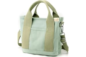 Tuobo Small Tote Bag with Zipper, 2024 Canvas Multi-Pocket Crossbody Bag Shoulder Bag Satchel Hobo Bag Messenger Bag