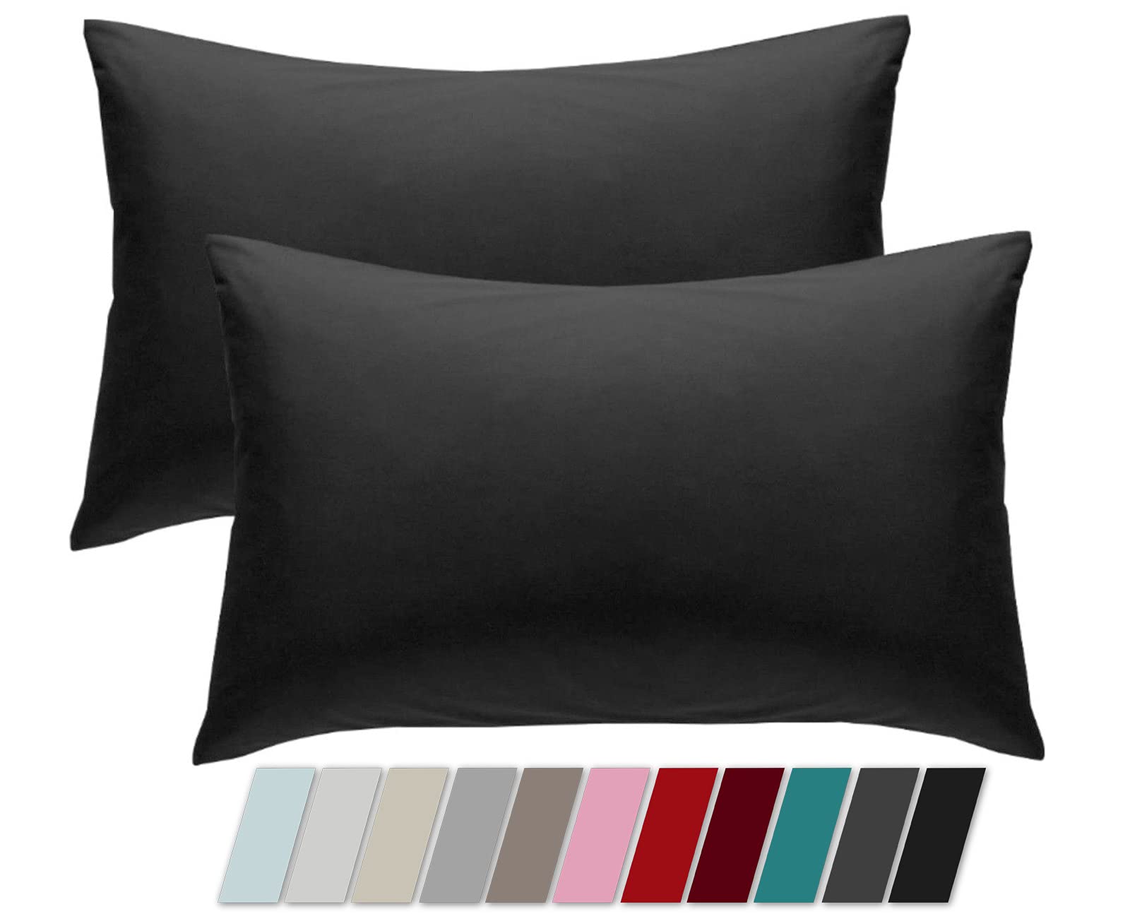 Adam Home Cotton Rich Pillow Protectors Pillowcases Pack Of 2 Hotel Quality Premium Touch Comfort Pillow Encasements Pillow Cases 2 Pack Long Lasting Soft & Comfortable Pillow Cases 50x75 cm Fuchsia