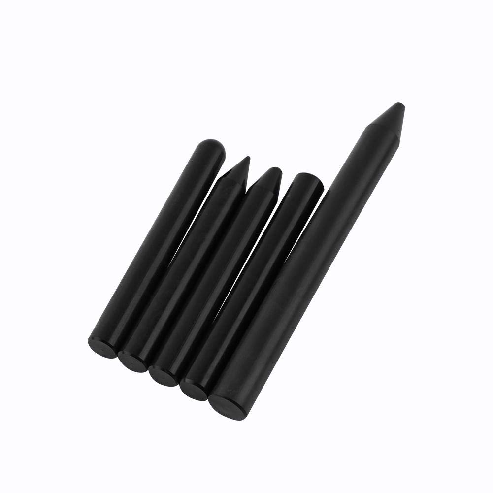 Keenso Tools Knock Down Tool Tap Down Pen Nylon Tap Down Pen Paintless Hail Removal Dent Repair Tools 5 pcs (Black) Dent Repair Tool dent tap down pen