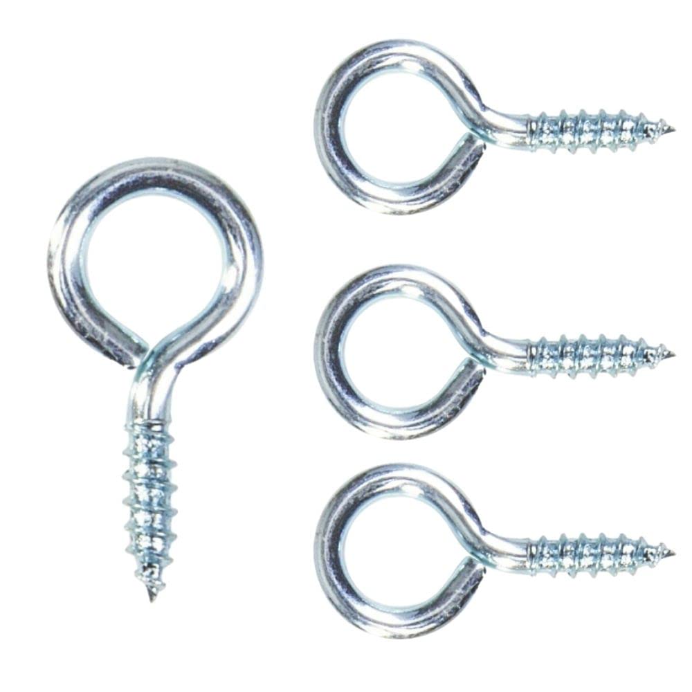 SISI UK Chrome Plated Eye Bolts Screw-in Hooks Heavy Duty Picture Frame Eye Screw Hooks Small Screw in Hooks Chrome Celling Hooks 20mm Picture Wire Hanging Pack of 100.