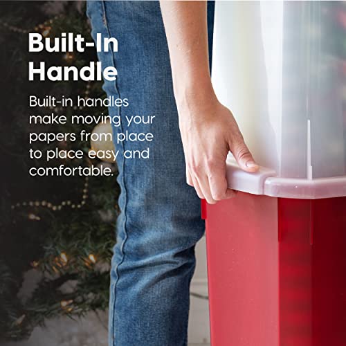 IRIS USA 40" 20 Rolls Wrapping Paper Storage Container of wrap, Clear