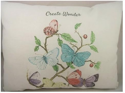 butterfly quote white decorative couch pillow