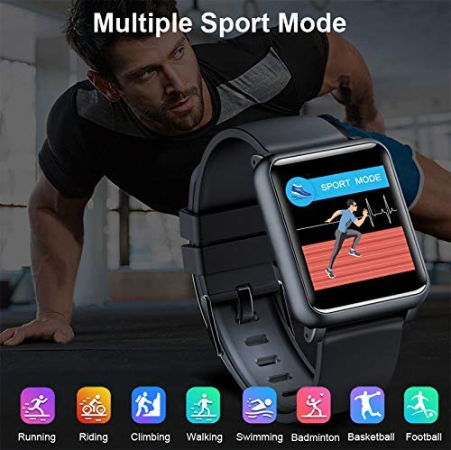 Android Smart Watch 1.4“ Full Touch Colorful Screen with Heart Rate Monitor, IP67 Waterproof Smartwatch with ECG and PPG Data Collector, Step Counter | Blood Pressure/Oxygen Activity Tracker for Men - Thumbnail 2