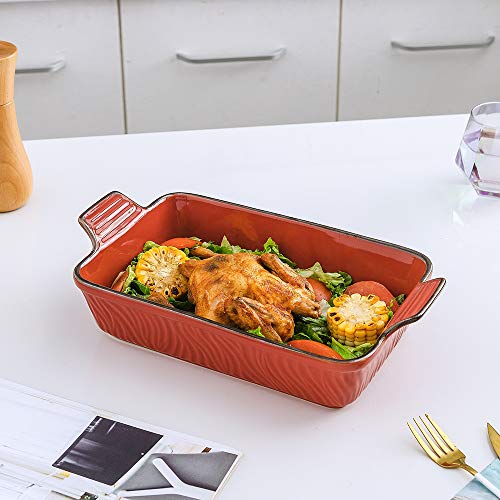 KOOV Bakeware Set, Ceramic Baking Dish Set, Rectangular Casserole Dish