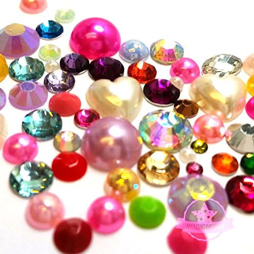 Resin Crystal Mixed Color Shape Assorted Rhinestones Flatbackship with Samples from GreatDeal68 (1500)