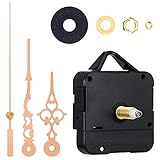 Mudder High Torque Clock Replacement Movement, 1/2 Inch Maximum Dial Thickness, 9/10 Inch Total Shaft Length (Shaft Length 1-1/5 Inch/ 31 mm, Gold)