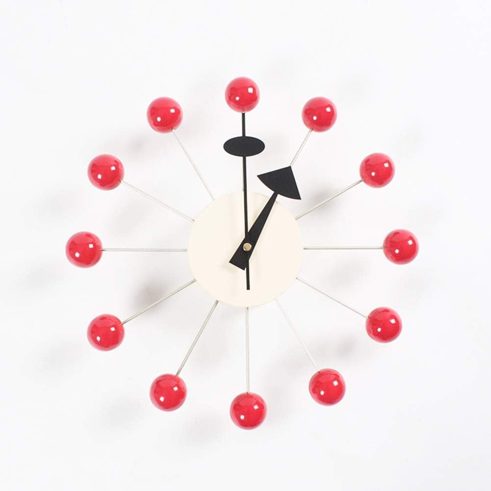 FSYGZJ Reloj de Pared con Forma de Bola, decoración del hogar de Madera