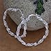 Foreverstore New Fashion Jewelry Declicate Classic Design Big 925 Plated Sterling Silver Hoop Earrings