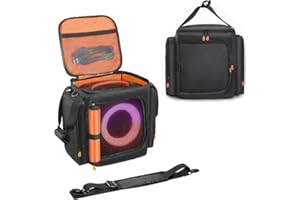OCXLLEATLY Speaker Travel Tote Bag Compatible with JBL Partybox Encore Essential/Essential 2, Carrying Case with Side Pockets For Portable Speaker and Accessories