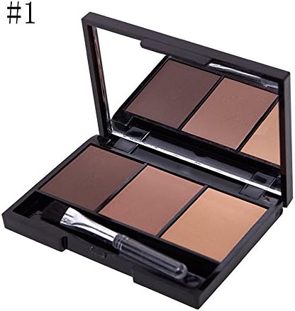 Max Dona 3 Color Fashion Eyebrow Powder Set,Brow Powder Makeup Palette (#1)