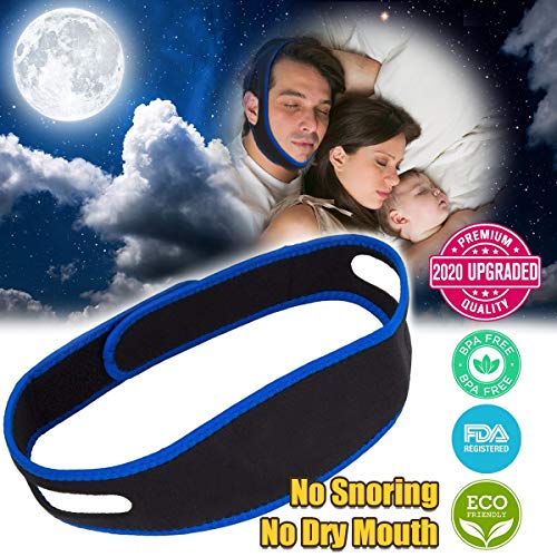 Anti Snoring Chin Straps,Ajustable Stop Snoring Solution Snore Reduction Sleep Aids,Anti Snoring Devices Snore Stopper Chin Straps for Men Women Snoring Sleeping Mouth Breather