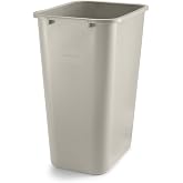 Coastwide Professional Plastic Trash Can, 10.25 Gallon, Beige | Durable waste bin for offices, breakrooms, and facility common areas.