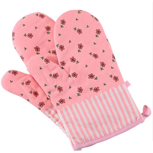 2PCS Horno Mitts Horno de microondas Bbq Algodón Cocina Resistente ...