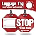 Luggage Tags Plastic Tag & ID Card - Great for Cruises & Flights Red 3Pack RED