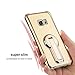 Galaxy S7 Edge Case, Netcosy Luxury Slim TPU Bumper Clear Case Cover with 360 Degree Rotatable Holder Stand for Samsung Galaxy S7 Edge (Gold)