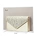 jubileens St Ladies Large Evening Satin Bridal Diamante Ladies Clutch Bag Party Prom Envelope