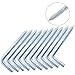 Shells 50PCS Silver Color Carbon Steel Metal Right-Angle Hooks 7 Shape Screw Hooks Self-Tapping Screws Hooks L Shape Hooks 40 X17mm