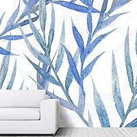 Wall Mural Flowers and Leaves Removable Self-Adhesive Wallpaper Wall Decoration for Bedroom Living Room - 66x96 inches