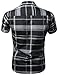 Youstar Men's Casual Short Sleeve Buttondown Checkered Plaid Shirts