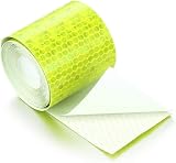 Pubiao Reflective Tape 2 Rolls 5CM x 3M Yellow White Waterproof PVC view 4