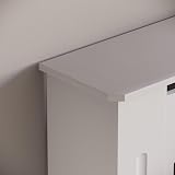 Vida Designs Chelsea Radiator Cover White Adjustable Vertical Slats view 3
