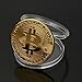 Quartly 1 x Gold/Sliver Plated Bitcoin Coin Collectible Gift BTC Coin Art Collection Physical (Gold)