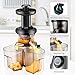 Flexzion Cold Press Juicer Machine - Masticating Juicer Slow Juice Extractor Maker Electric Juicing Vertical Stand for Fruit, Vegetable, Greens, Wheat Grass & More with Big Cup & Juicing Bowl