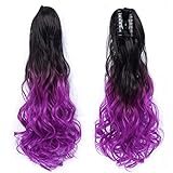 22 Inch Long Wavy Hair Ponytail Synthetic Wrap On