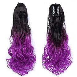22 Inch Long Wavy Hair Ponytail Synthetic Wrap On