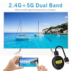 OMMO WiFi Dongle HDMI Screen Mirroring, 5G/2.4G 4K/30Hz 1080p Supporto Miracast Airplay DLNA per smartphone Android… - immagine 6