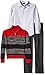 Nautica Boys' Three Piece Set with Woven Shirt Zip Sweater and Denim Jean
