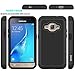 J1 2016 Case, Galaxy Amp 2 Case, Galaxy Express 3 Case, OEAGO [Shockproof] [Impact Protection] Hybrid Dual Layer Defender Protective Case Cover for Samsung Galaxy Amp 2 / J1 2016 / Express 3 - Black