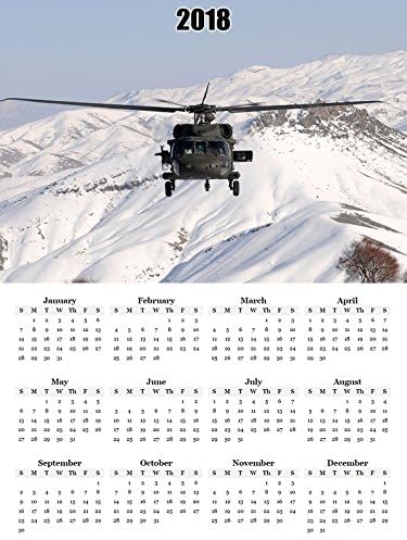 2018 Calendar Poster US Military Army Helicopter Calendar Poster