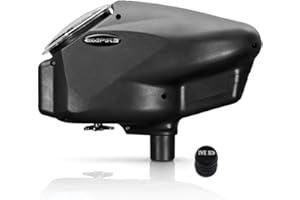 Maddog Empire Halo Too Electronic Paintball Loader with HK Army Epic Speed Feed and HPA Paintball Tank Fill Nipple Protector Accessory Package - 20+ BPS