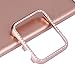 CooBES Compatible with Apple Watch Case 38mm 42mm, Metal Bumper Protective Cover Women Bling Diamond Crystal Rhinestone Shiny Compatible iWatch Series 3/2/1 (Diamond-Rose Gold, 38mm)