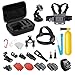 Basic Common Action Camera Outdoor Sports Accessories Kit for Gopro Hero 6/fusion/5/Session/4/3/2/HD/HERO+ SJ4000/5000/6000/Xiaomi Yi/AKASO/APEMAN/DBPOWER/Sony Sports DV and More