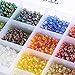 Efivs Arts 6/0 4mm Glass Seed Porcelain Beads Round Ball for DIY Jewelry Making-APPR. 2500pcs