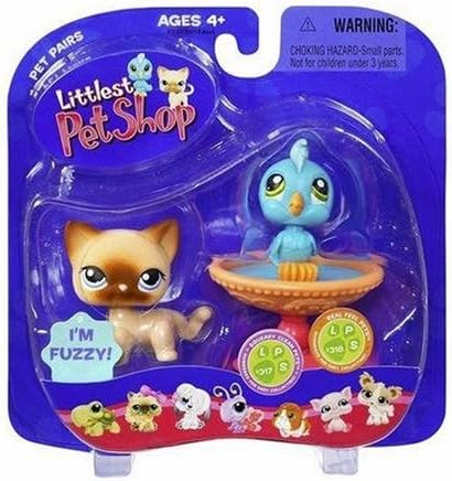 Littlest Pet Shop Pet Pairs > Blue Bird & Cat (#317 & #318) Action Figure 2-Pack