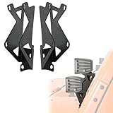 Dual Windshield Light Brackets, ALAVENTE Dual Lower Windshield LED Light Mounts Brackets Kit For 2007-2016 Jeep Wrangler JK / JKU (Pair, Black)