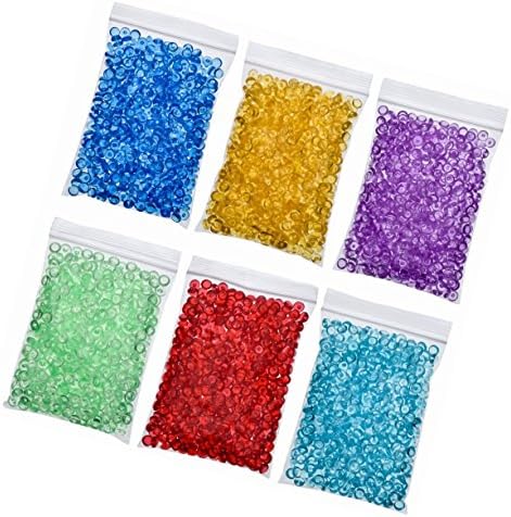 6 Pack Colorful Fishbowl Beads for Crunchy Slime Vase Filler Beads Fish Bowl Beads Beads for Slime Making, Art DIY Craft